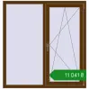 Ціноутворення Вікна 1280x1340 мм REHAU Euro 60 WALNUT з двох сторін. Ціна: ₴11,040.87