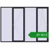 Ціноутворення Вікна 3000x2200 мм REHAU Brillant-Design BLACK_ULTI-MATT з двох сторін. Ціна: ₴49,182.73