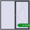 Ціноутворення Вікна 2000x2000 мм REHAU Euro 70 ANTHRACITE_GREY_STRUKTURAL з двох сторін. Ціна: ₴21,472.21