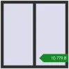 Ціноутворення Вікна 1160x1160 мм REHAU Brillant-Design ANTHRACITE_GREY_GLATT з двох сторін. Ціна: ₴10,779.43