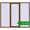 Ціноутворення Вікна 2100x1800 мм REHAU SYNEGO MD WALNUT з двох сторін. Ціна: ₴34,295.51