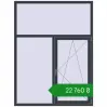 Ціноутворення Вікна 1500x2000 мм REHAU Euro 70 ANTHRACITE_GREY_STRUKTURAL з двох сторін. Ціна: ₴22,759.94