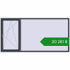 Ціноутворення Вікна 2710x1340 мм REHAU Euro 70 ANTHRACITE_GREY_STRUKTURAL з двох сторін. Ціна: ₴20,280.83