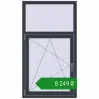 Ціноутворення Вікна 820x1459 мм REHAU Euro 60 ANTHRACITE_GREY_STRUKTURAL з двох сторін. Ціна: ₴8,249.23