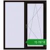 Ціноутворення Вікна 1400x1600 мм REHAU Euro 70 BLACK_BROWN з двох сторін. Ціна: ₴15,787.32
