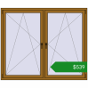 Ціноутворення Вікна 1800x1500 мм REHAU SYNEGO MD LIGHT_OAK з двох сторін. Ціна: $539.21