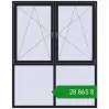 Ціноутворення Вікна 1750x2200 мм REHAU Brillant-Design BLACK_ULTI-MATT з двох сторін. Ціна: ₴28,864.50