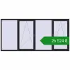 Ціноутворення Вікна 3260x1520 мм REHAU Euro 60 BLACK_ULTI-MATT з двох сторін. Ціна: ₴26,524.37
