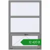 Ціноутворення Вікна 1000x1500 мм Altest Pony 375 RAL 9007 Grey aluminium з двох сторін. Ціна: ₴12,419.88