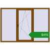 Ціноутворення Вікна 2150x1500 мм REHAU Euro 70 GOLDEN OAK з двох сторін. Ціна: $492.81
