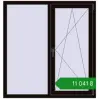 Ціноутворення Вікна 1280x1340 мм REHAU Euro 60 BLACK_BROWN з двох сторін. Ціна: ₴11,040.87