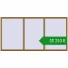 Ціноутворення Вікна 3000x1500 мм REHAU SYNEGO MD LIGHT_OAK з двох сторін. Ціна: ₴55,250.02