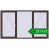 Ціноутворення Вікна 2400x1400 мм Altest Pony 375 RAL 8017 Chocolate brown з двох сторін. Ціна: ₴29,744.31