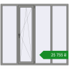 Ціноутворення Вікна 2000x1800 мм Altest Pony 375 RAL 9007 Grey aluminium з двох сторін. Ціна: ₴25,754.99