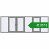 Ціноутворення Вікна 3600x1200 мм Altest Pony 375 RAL 9007 Grey aluminium з двох сторін. Ціна: ₴42,857.46