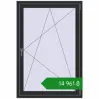 Ціноутворення Вікна 950x1400 мм Altest Pony 375 RAL 9017 Traffic black з двох сторін. Ціна: ₴14,960.70