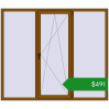 Ціноутворення Вікна 2100x1800 мм REHAU Euro 70 GOLDEN OAK з двох сторін. Ціна: $490.79