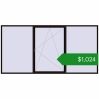 Ціноутворення Вікна 4000x2000 мм REHAU Euro 70 BLACK_BROWN з двох сторін. Ціна: $1,024.20