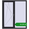 Ціноутворення Вікна 1300x1500 мм REHAU Euro 70 BLACK_ULTI-MATT з двох сторін. Ціна: ₴14,590.96