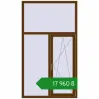 Ціноутворення Вікна 1200x2100 мм REHAU Euro 70 WALNUT з двох сторін. Ціна: ₴17,959.73