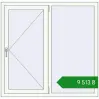 Ціноутворення Вікна 1280x1250 мм REHAU Brillant-Design Білий (RAL 9016) з двох сторін. Ціна: ₴9,512.64