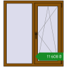 Ціноутворення Вікна 1095x1205 мм REHAU Euro 60 GOLDEN OAK з двох сторін. Ціна: ₴11,607.56