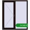 Ціноутворення Вікна 1300x1500 мм REHAU Euro 70 BLACK_BROWN з двох сторін. Ціна: ₴16,067.76
