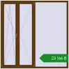 Ціноутворення Вікна 2000x2000 мм REHAU Euro 60 WALNUT з двох сторін. Ціна: ₴23,165.96