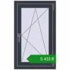 Ціноутворення Вікна 580x950 мм REHAU Euro 60 ANTHRACITE_GREY_STRUKTURAL з двох сторін. Ціна: ₴5,433.31