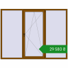Ціноутворення Вікна 2400x1800 мм REHAU Euro 70 GOLDEN OAK з двох сторін. Ціна: ₴29,580.29