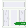 Ціноутворення Вікна 1500x1700 мм REHAU Euro 70 Білий (RAL 9016) з двох сторін. Ціна: €425.76