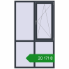Ціноутворення Вікна 1180x1980 мм REHAU Euro 70 ANTHRACITE_GREY_STRUKTURAL з двох сторін. Ціна: ₴20,171.33