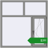 Ціноутворення Вікна 1500x1500 мм Altest Pony 375 RAL 9007 Grey aluminium з двох сторін. Ціна: $391.19