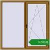 Ціноутворення Вікна 1500x1500 мм REHAU SYNEGO MD LIGHT_OAK з двох сторін. Ціна: ₴19,917.62