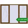 Ціноутворення Вікна 2200x1550 мм REHAU Euro 70 WALNUT з двох сторін. Ціна: ₴27,224.58