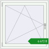 Ціноутворення Tilt-and-Turn 1000x1000 mm REHAU Brillant-Design RAL 9016 Traffic white two-sided. Ціна: ₴6,672.49