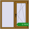 Ціноутворення Вікна 1000x1004 мм REHAU Brillant-Design LIGHT_OAK з двох сторін. Ціна: ₴12,783.10