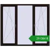 Ціноутворення Вікна 2000x1700 мм REHAU Euro 70 BLACK_BROWN з двох сторін. Ціна: ₴29,083.99