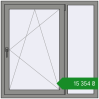 Ціноутворення Вікна 1200x1200 мм Altest Pony 375 RAL 9007 Grey aluminium з двох сторін. Ціна: ₴15,353.96