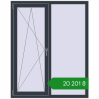 Ціноутворення Вікна 1200x1500 мм REHAU SYNEGO MD ANTHRACITE_GREY_STRUKTURAL з двох сторін. Ціна: ₴20,200.88