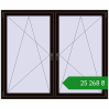 Ціноутворення Вікна 1800x1500 мм REHAU SYNEGO MD BLACK_BROWN з двох сторін. Ціна: ₴25,267.88