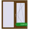 Ціноутворення Вікна 1000x1100 мм REHAU Euro 70 WALNUT з двох сторін. Ціна: ₴12,896.76