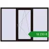 Ціноутворення Вікна 2040x1440 мм REHAU Euro 70 BLACK_BROWN з двох сторін. Ціна: ₴18,229.99