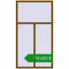 Ціноутворення Вікна 1200x2200 мм REHAU Euro 60 GOLDEN OAK з двох сторін. Ціна: ₴14,629.88