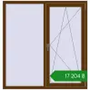 Ціноутворення Вікна 1400x1460 мм REHAU Euro 70 WALNUT з двох сторін. Ціна: ₴17,203.70