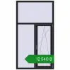 Ціноутворення Вікна 1100x2000 мм REHAU Euro 60 BLACK_ULTI-MATT з двох сторін. Ціна: ₴12,540.36