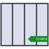 Ціноутворення Tilt-and-Turn 2000x1800 mm REHAU Euro 60 ANTHRACITE_GREY_STRUKTURAL two-sided. Ціна: ₴15,088.47