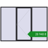 Ціноутворення Вікна 3000x2200 мм REHAU Euro 60 BLACK_ULTI-MATT з двох сторін. Ціна: ₴28,947.97