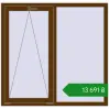 Ціноутворення Вікна 1350x1300 мм REHAU Euro 70 WALNUT з двох сторін. Ціна: ₴13,691.41