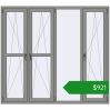 Ціноутворення Вікна 2000x1800 мм Altest Pony 375 RAL 9007 Grey aluminium з двох сторін. Ціна: $921.11